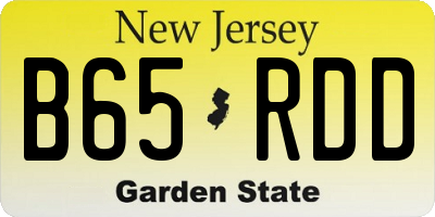 NJ license plate B65RDD