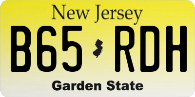 NJ license plate B65RDH