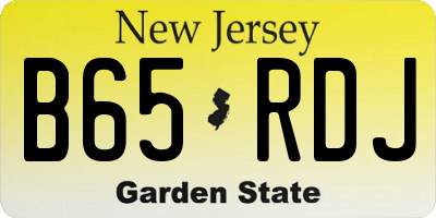 NJ license plate B65RDJ
