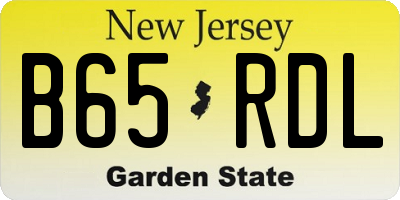 NJ license plate B65RDL