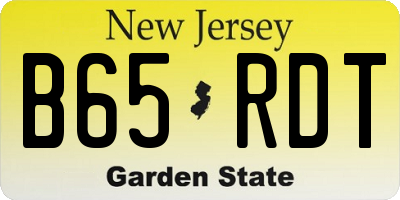 NJ license plate B65RDT