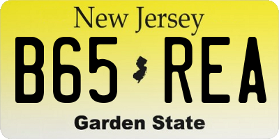 NJ license plate B65REA