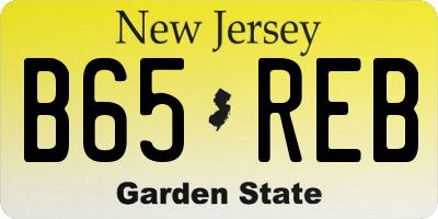 NJ license plate B65REB