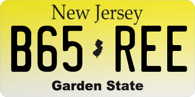 NJ license plate B65REE