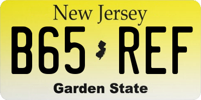 NJ license plate B65REF