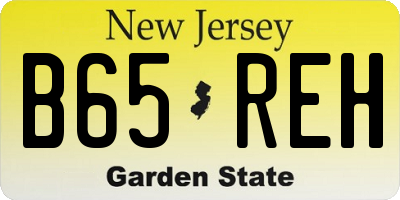NJ license plate B65REH