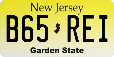 NJ license plate B65REI