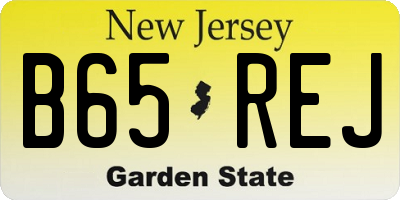NJ license plate B65REJ