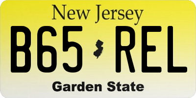 NJ license plate B65REL