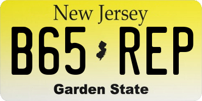 NJ license plate B65REP