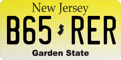 NJ license plate B65RER