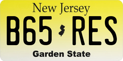 NJ license plate B65RES