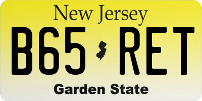 NJ license plate B65RET