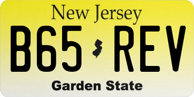 NJ license plate B65REV
