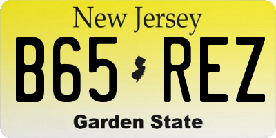 NJ license plate B65REZ