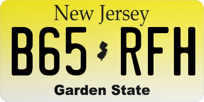 NJ license plate B65RFH