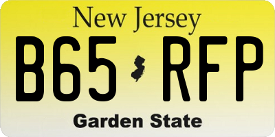 NJ license plate B65RFP
