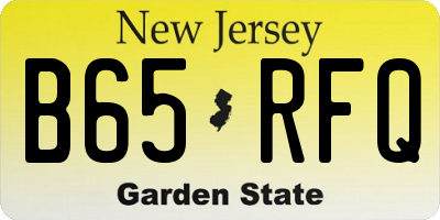 NJ license plate B65RFQ