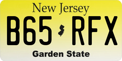 NJ license plate B65RFX