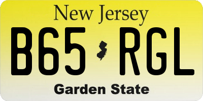 NJ license plate B65RGL