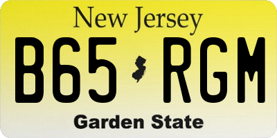 NJ license plate B65RGM