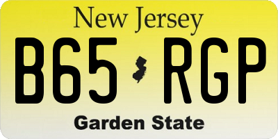 NJ license plate B65RGP