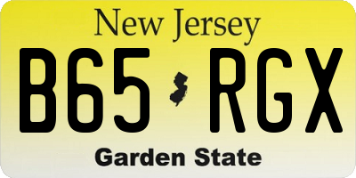 NJ license plate B65RGX