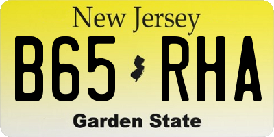 NJ license plate B65RHA