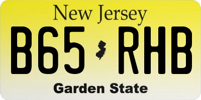 NJ license plate B65RHB