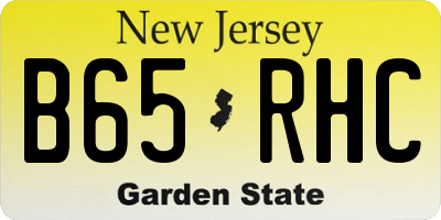 NJ license plate B65RHC