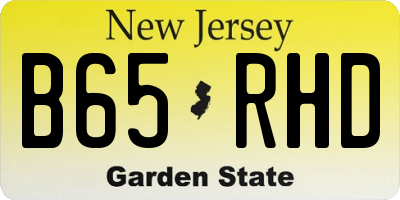 NJ license plate B65RHD