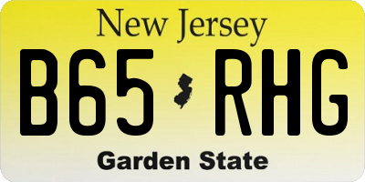 NJ license plate B65RHG