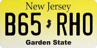 NJ license plate B65RHO