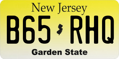 NJ license plate B65RHQ