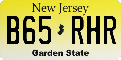 NJ license plate B65RHR