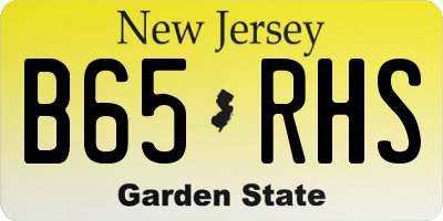 NJ license plate B65RHS