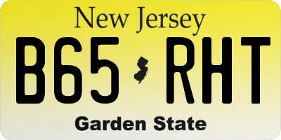 NJ license plate B65RHT