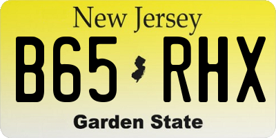 NJ license plate B65RHX