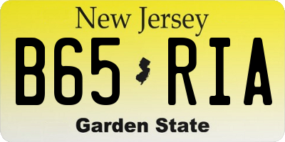 NJ license plate B65RIA