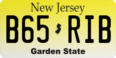NJ license plate B65RIB