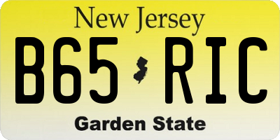 NJ license plate B65RIC