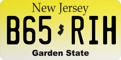 NJ license plate B65RIH