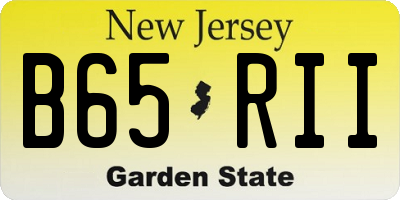 NJ license plate B65RII