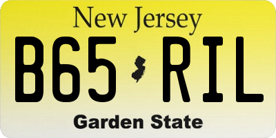 NJ license plate B65RIL