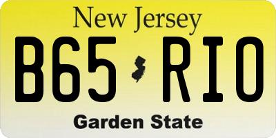 NJ license plate B65RIO