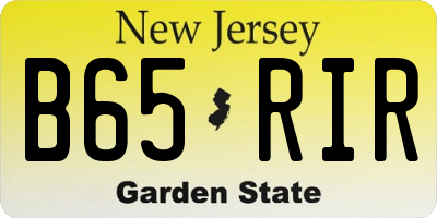 NJ license plate B65RIR
