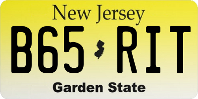 NJ license plate B65RIT