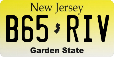 NJ license plate B65RIV