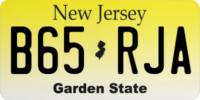 NJ license plate B65RJA