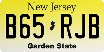 NJ license plate B65RJB